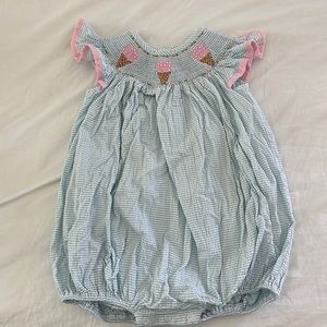 Classic Whimsy smocked ice cream cone bubble